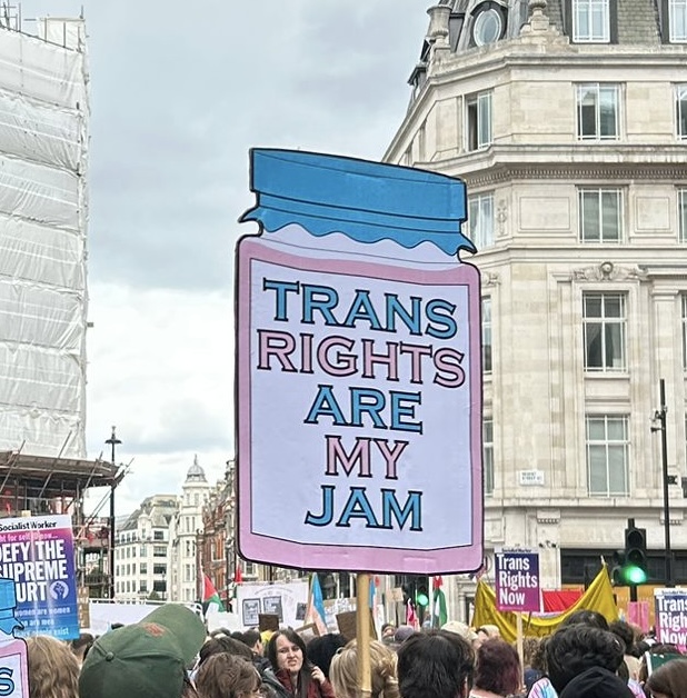 Trans rights are our jam banner